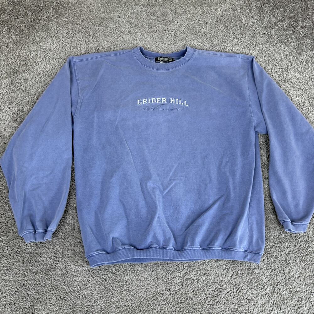 Vintage Grider Hill Lake Cumberland Sweatshirt Mens XL Kentucky Blue Fleece